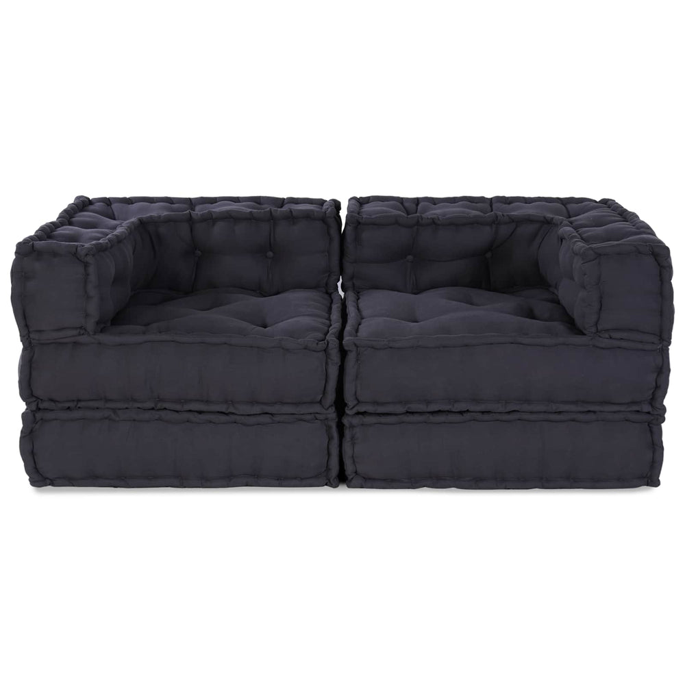 Vidaxl modulair bank 2 pcs antraciet 140 x 70 x 56 cm stof