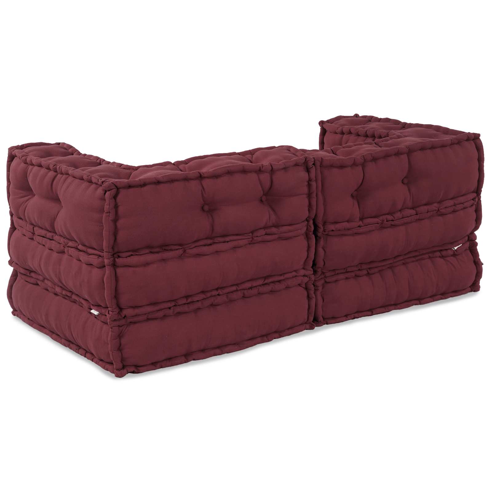 Vidaxl modulair bank 2 pcs bordeaux 140 x 70 x 56 cm stof