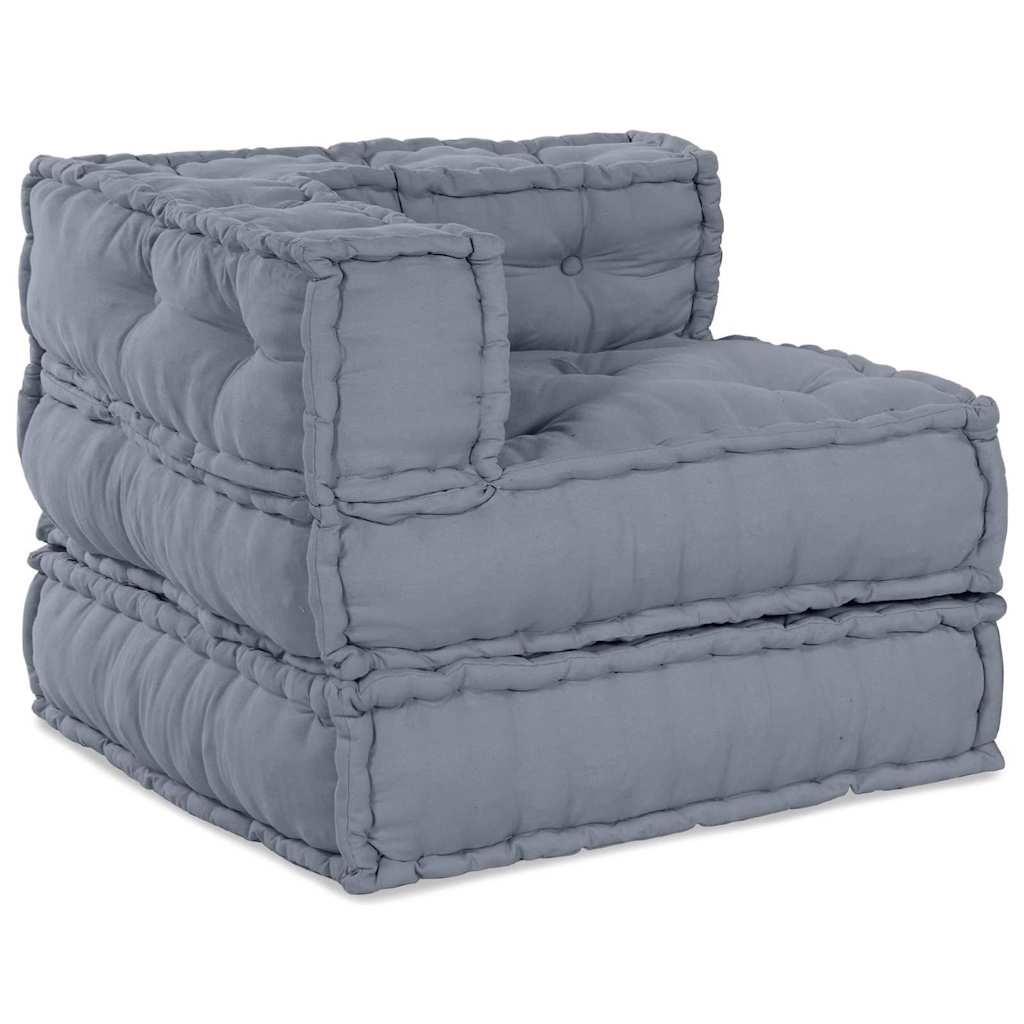 Vidaxl modulair bank 2 pcs grijs 140 x 70 x 56 cm stof
