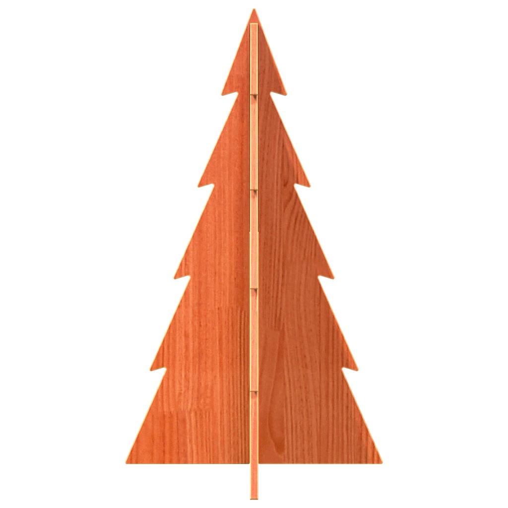 Vidaxl kerstdecoratie kerstboom 80 cm massief groenhout wasbruin