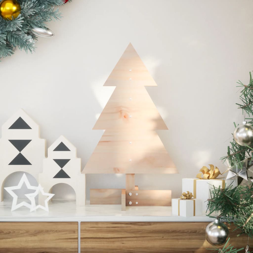 Vidaxl kerstdecoratie kerstboom 60 cm massief groenhout