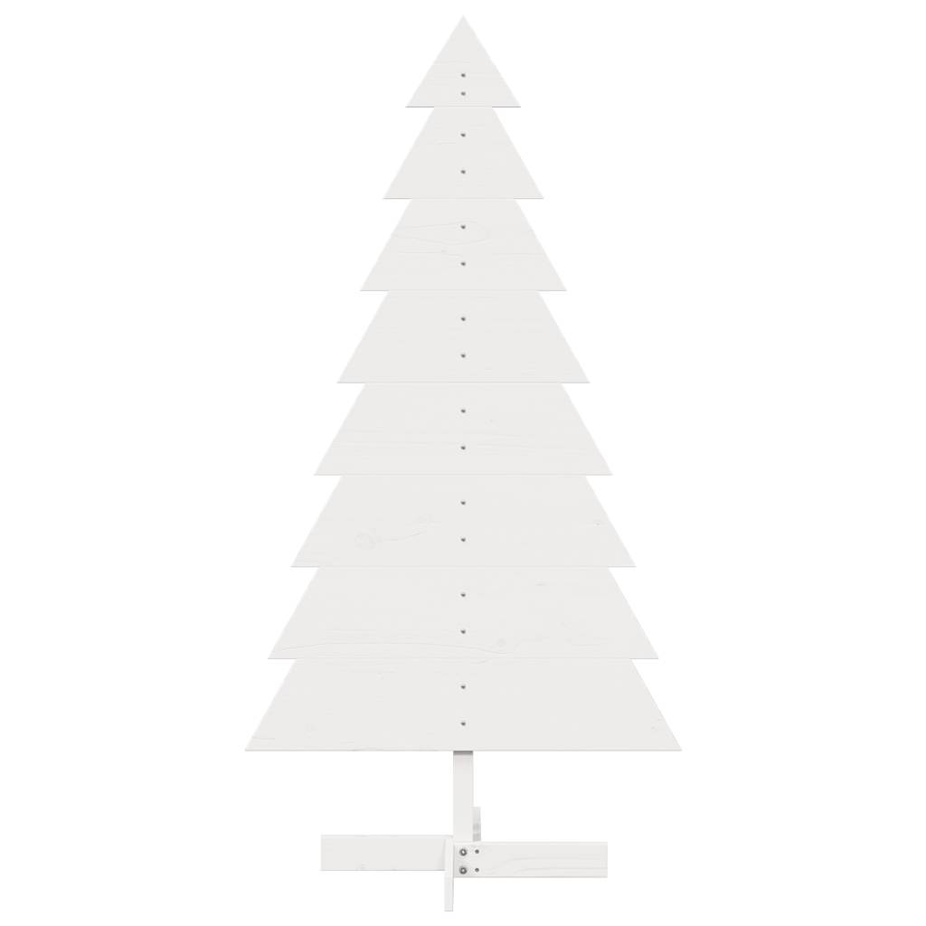 Vidaxl kerstdecoratie kerstboom 150 cm massief groenhout wit