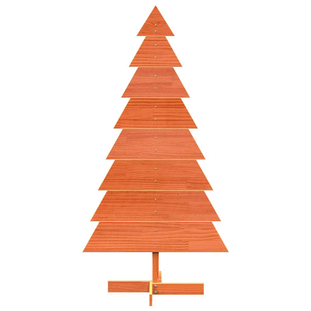 Vidaxl kerstdecoratie kerstboom 150 cm massief groenhout wasbruin