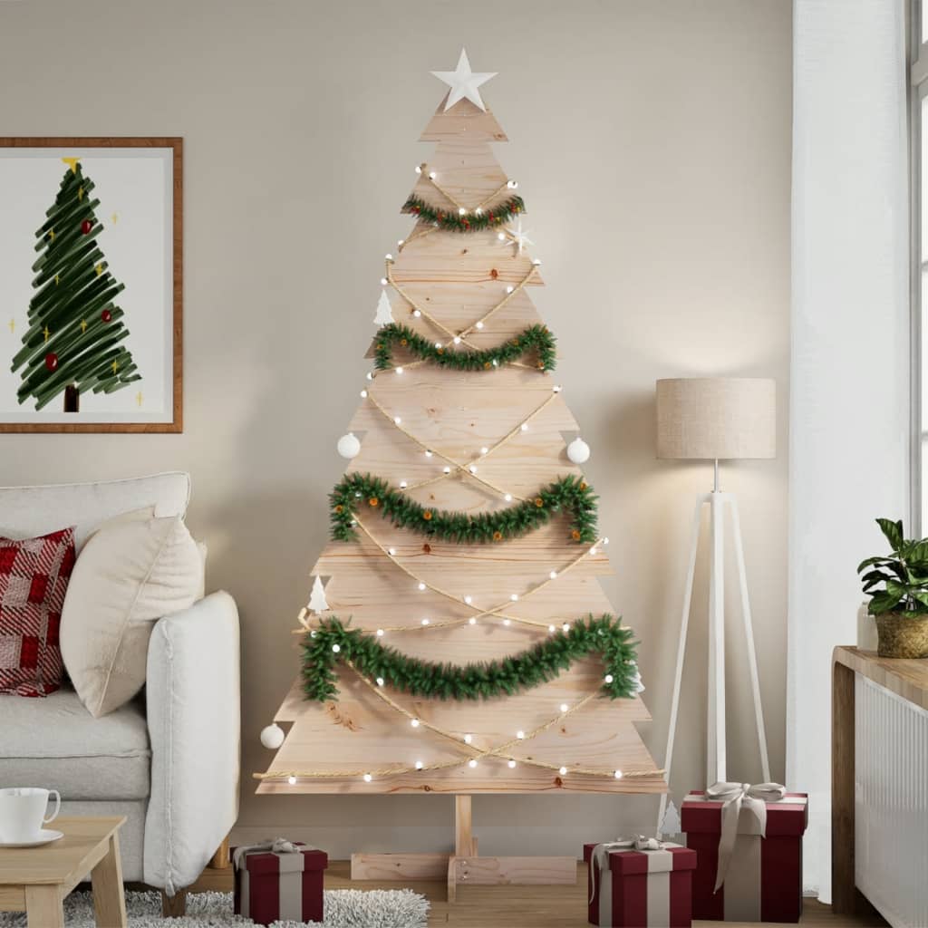 Vidaxl kerstdecoratie kerstboom 180 cm massief groenhout