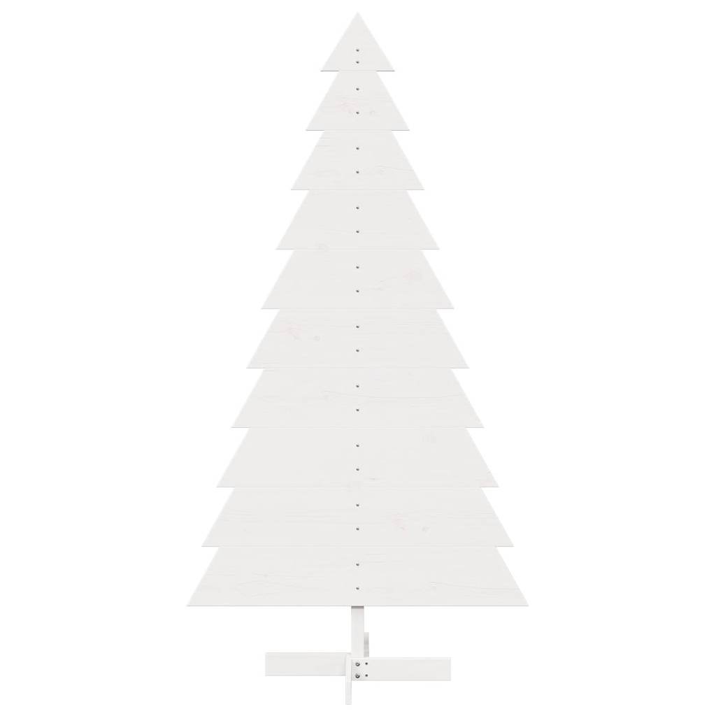 Vidaxl kerstdecoratie kerstboom 180 cm massief groenhout wit