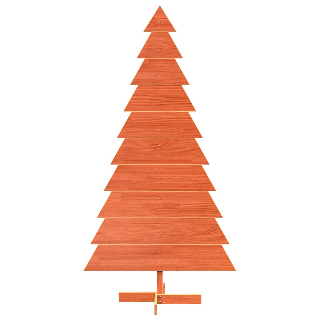 Vidaxl kerstdecoratie kerstboom 180 cm massief groenhout wasbruin
