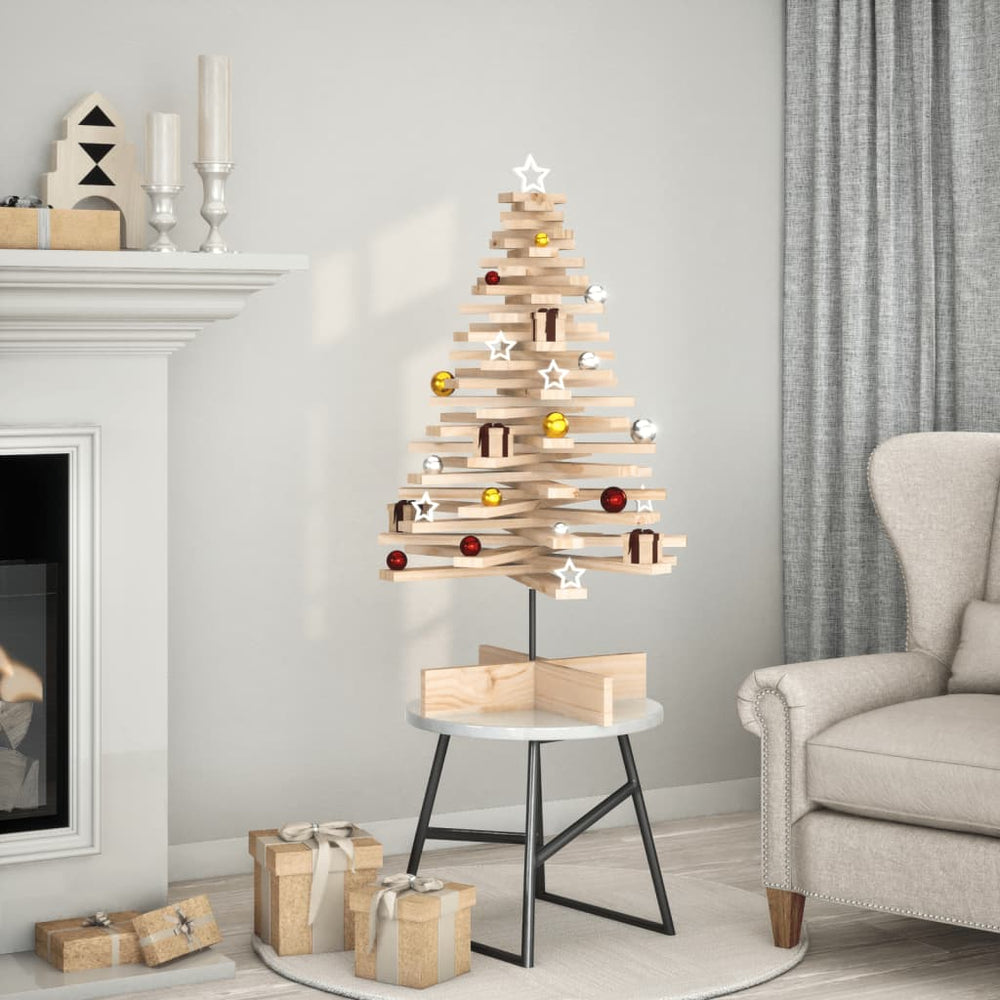 Vidaxl kerstdecoratie kerstboom 100 cm massief grenenhout
