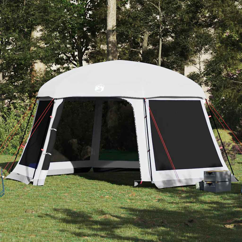 Vidaxl zwembadtent met uitneembare buiten- gaaswanden 512x458 cm grijs