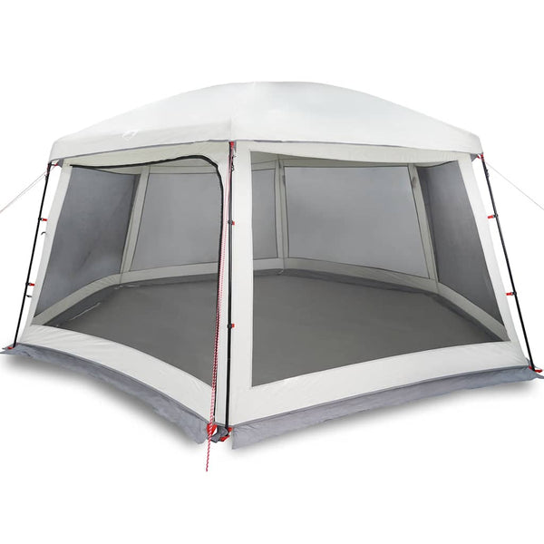 Vidaxl zwembadtent met uitneembare buiten- gaaswanden 618x532 cm grijs