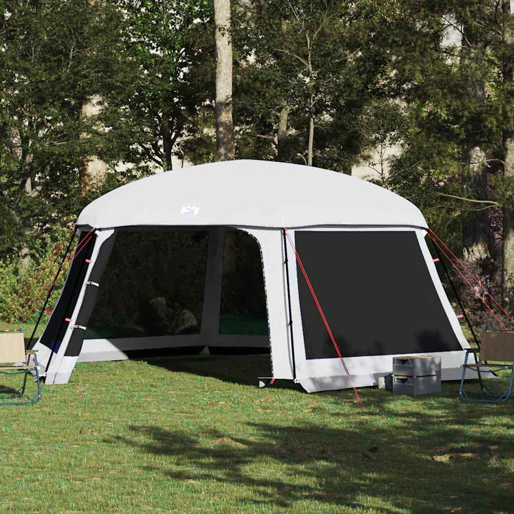 Vidaxl zwembadtent met uitneembare buiten- gaaswanden 618x532 cm grijs