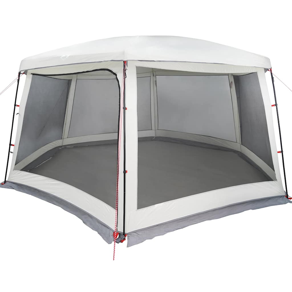 Vidaxl zwembadtent met uitneembare buiten- gaaswanden 670x590 cm grijs