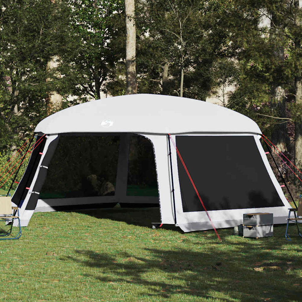 Vidaxl zwembadtent met uitneembare buiten- gaaswanden 670x590 cm grijs