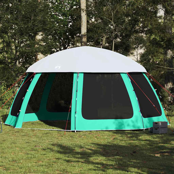 Vidaxl zwembadtent uitneembare buiten- gaaswanden 510x510 cm zeegroen
