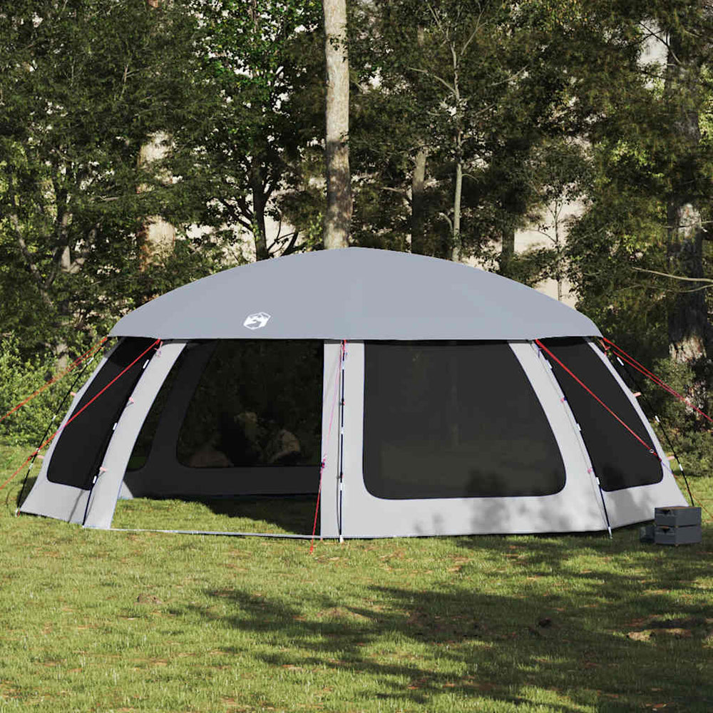 Vidaxl zwembadtent met uitneembare buiten- gaaswanden 690x690 cm grijs