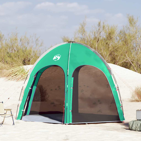 Vidaxl zwembad tent 366 x 305 x 231 cm polyester en glasvezel zeegroen