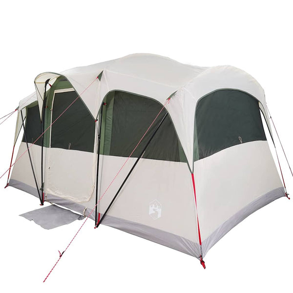 Vidaxl gezinstent 435 x 255 x 216 cm polyester en staal wit en groen