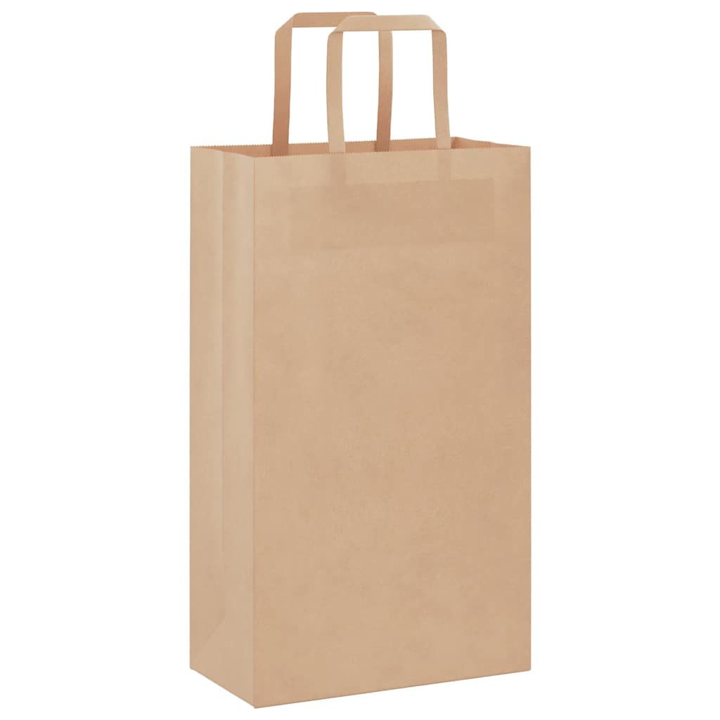 Vidaxl papieren zakken 50 st met hengsels 21x11x36 cm bruin