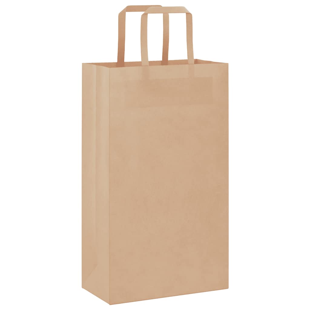 Vidaxl papieren zakken 250 st met hengsels 21x11x36 cm bruin