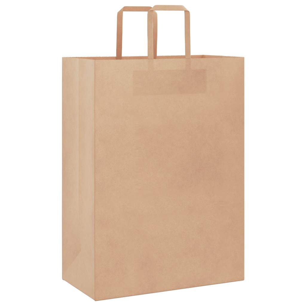 Vidaxl papieren zakken 250 st met hengsels 32x17x44 cm bruin