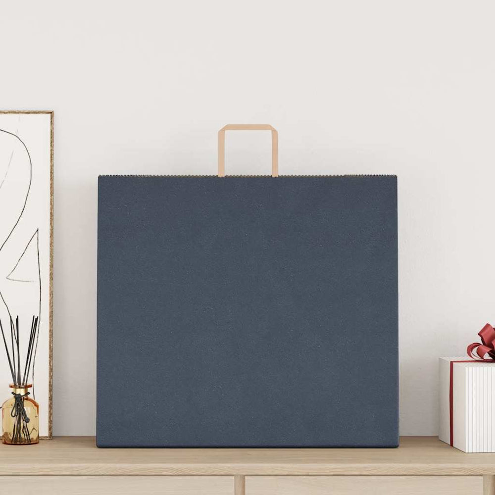 Vidaxl papieren zakken 250 st met hengsels 54x15x49 cm blauw