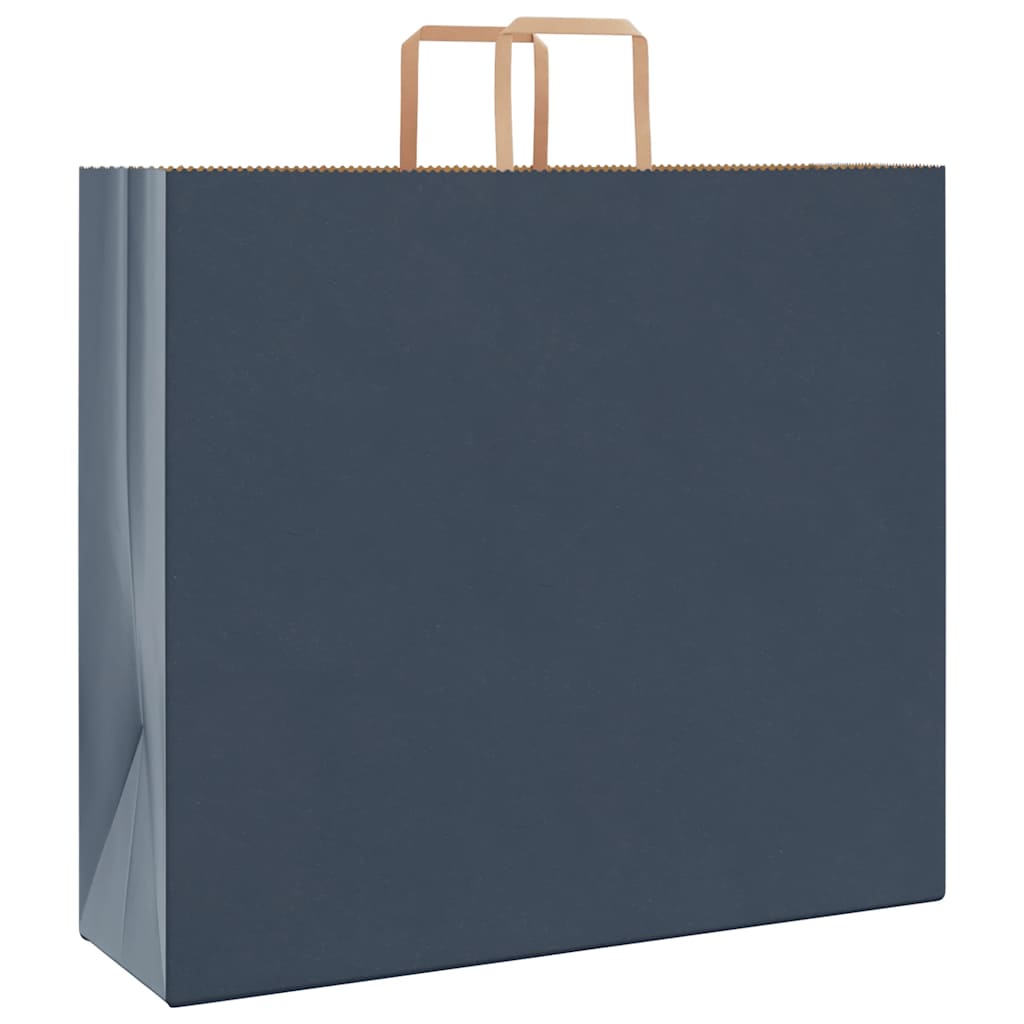 Vidaxl papieren zakken 250 st met hengsels 54x15x49 cm blauw