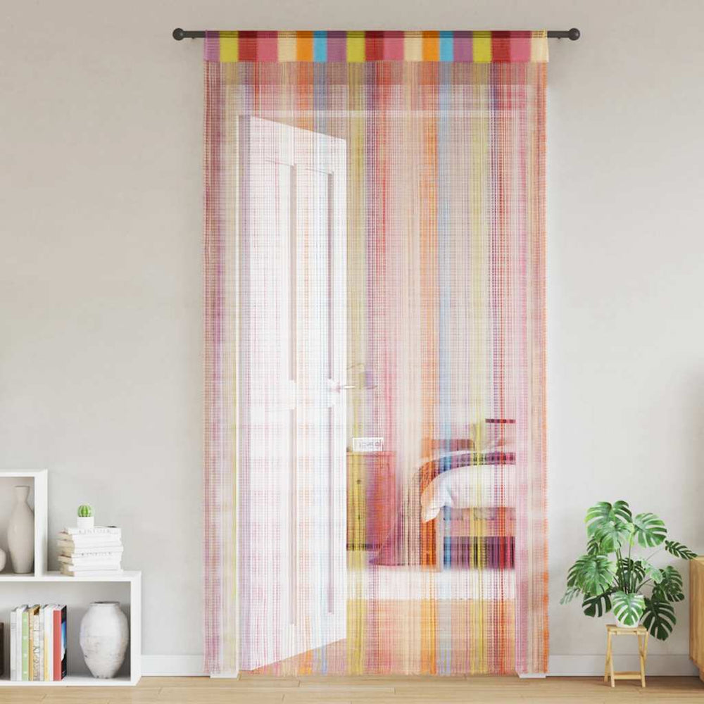 Vidaxl koordgordijnen 2 st veelkleurig 100x250 cm