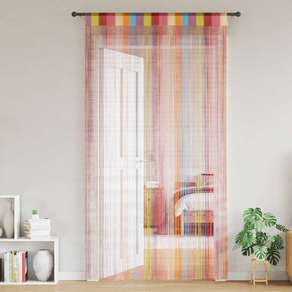 Vidaxl koordgordijnen 2 st veelkleurig 140x250 cm