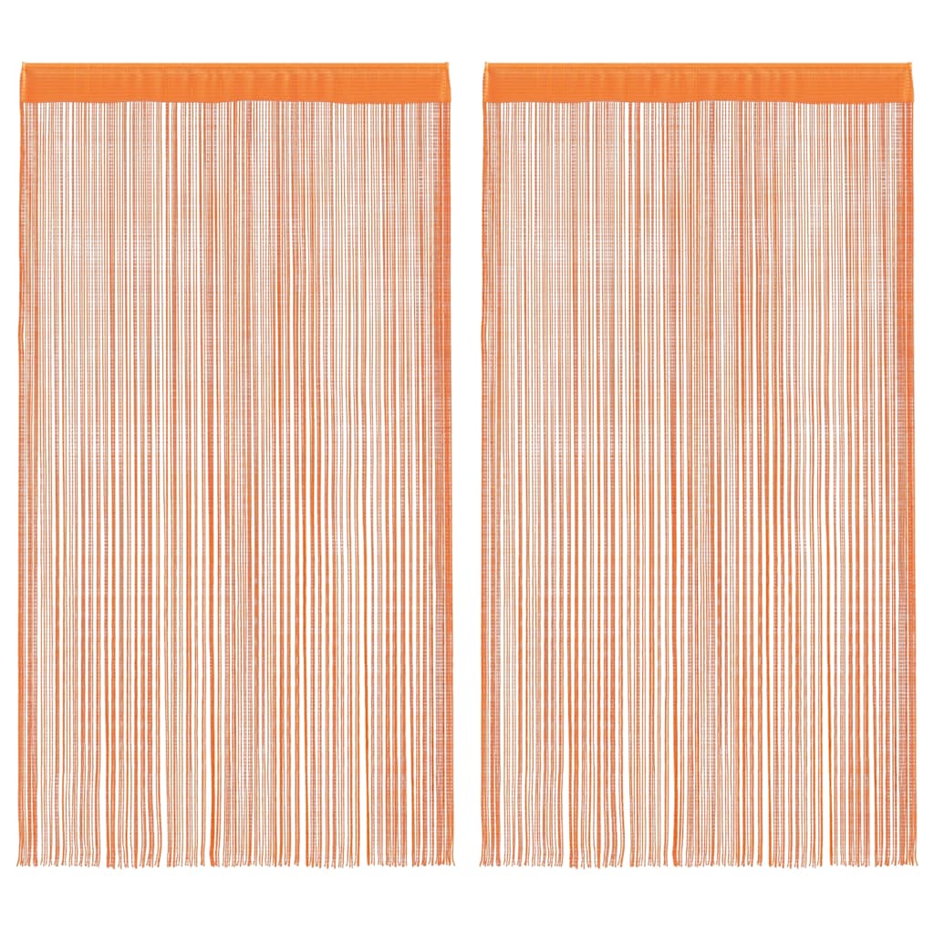 Vidaxl koordgordijnen 2 st 100x250 cm oranje