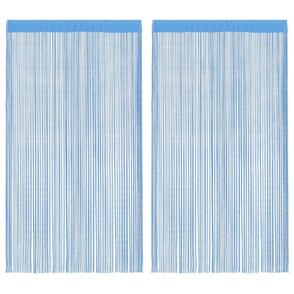 Vidaxl koordgordijnen 2 st 100x250 cm lichtblauw
