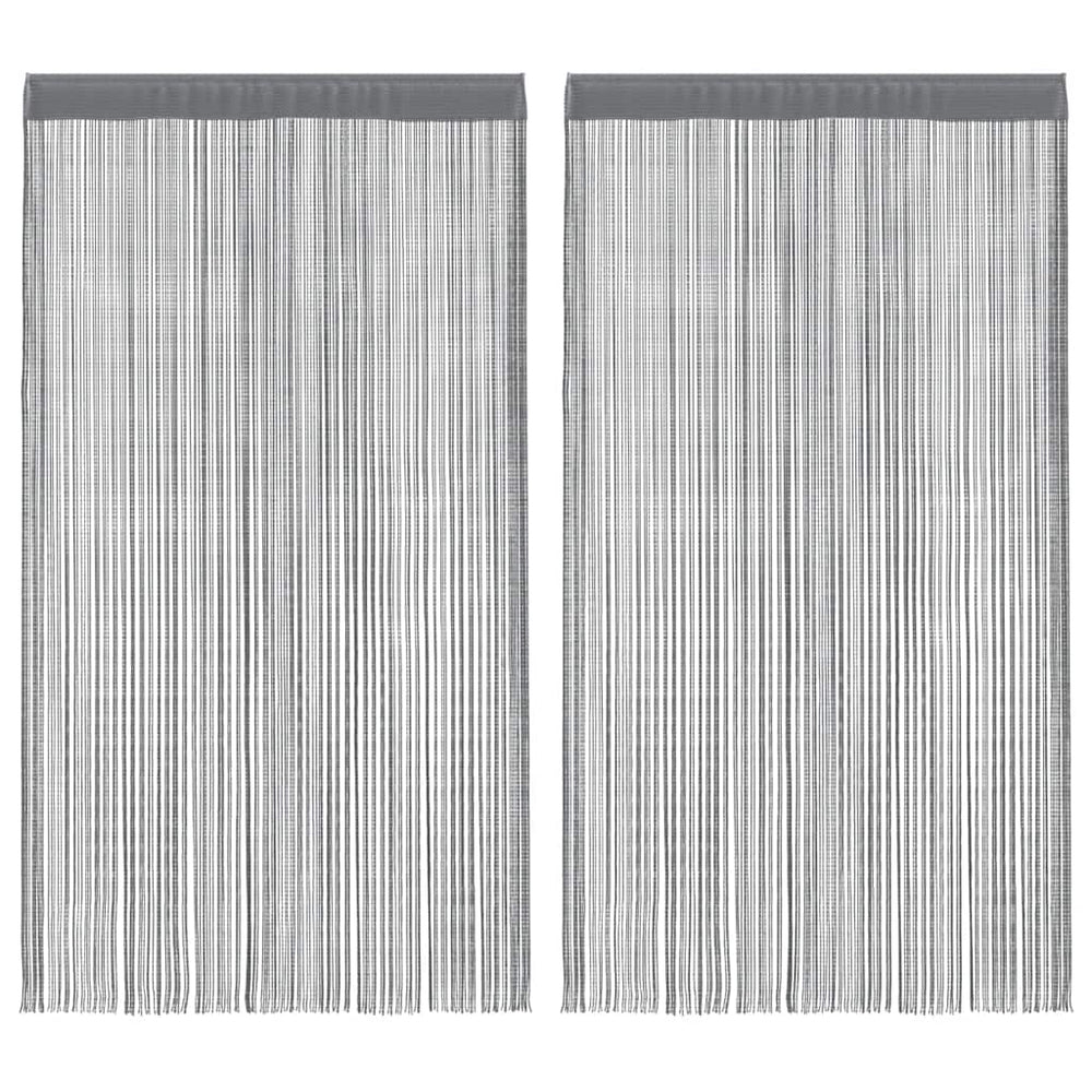 Vidaxl draadgordijnen 2 st antraciet 100x250 cm