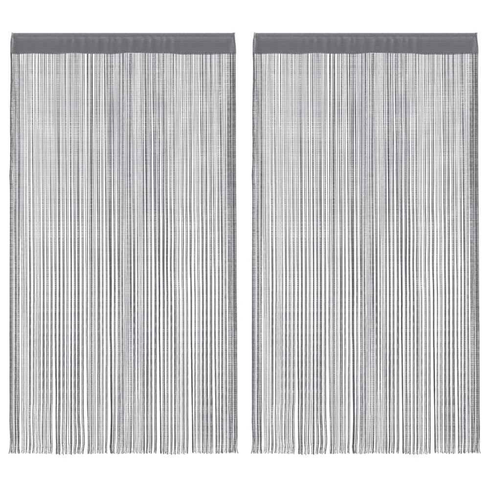 Vidaxl draadgordijnen 2 stuks antraciet 140x250 cm