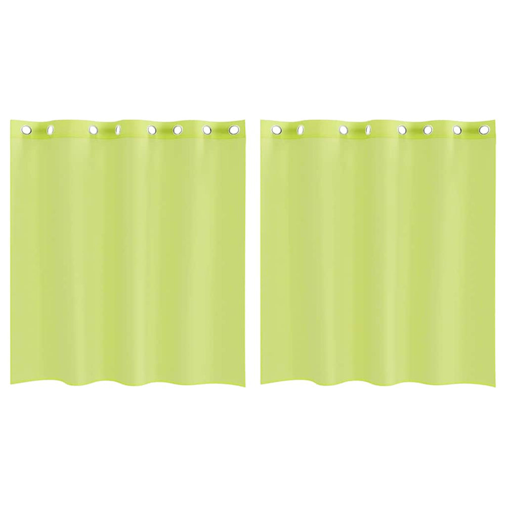 Vidaxl gordijnen voile met doorvoertules 2 st 140x140 cm appelgroen
