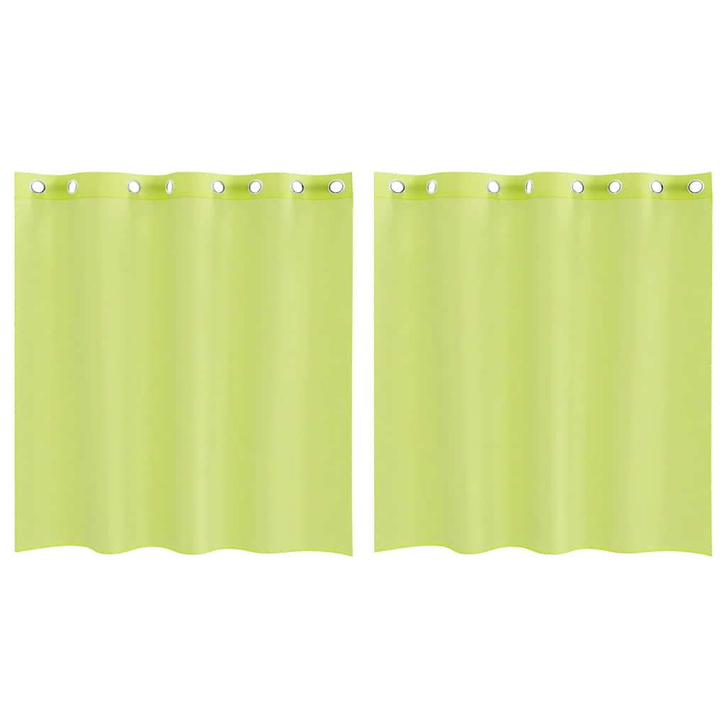 Vidaxl gordijnen voile met doorvoertules 2 st 140x140 cm appelgroen