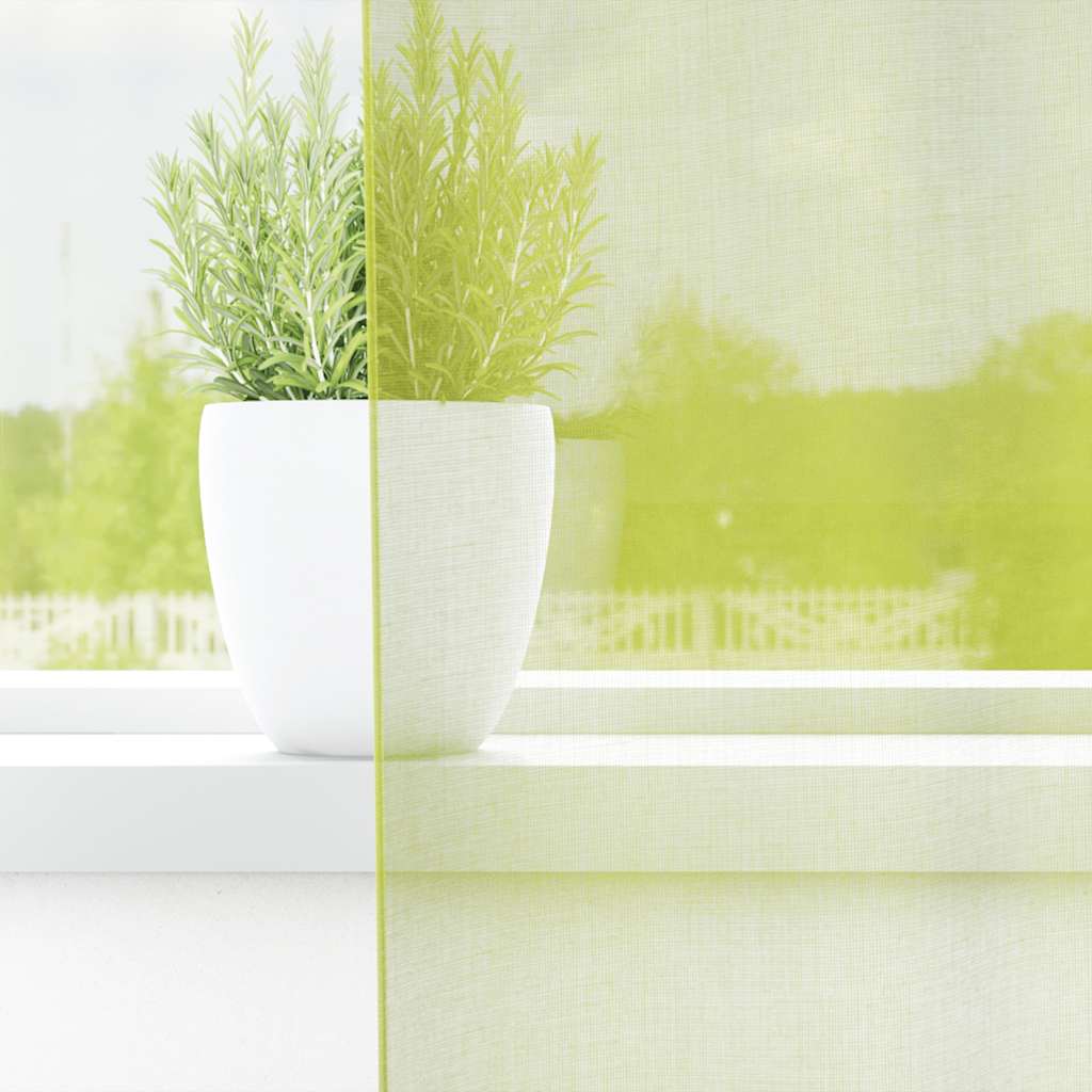 Vidaxl gordijnen voile met doorvoertules 2 st 140x140 cm appelgroen