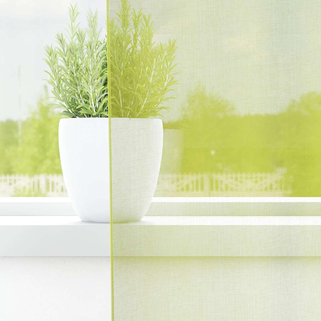 Vidaxl gordijnen voile met doorvoertules 2 st 140x140 cm appelgroen