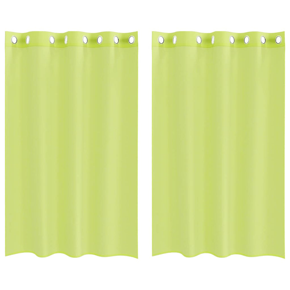 Vidaxl gordijnen voile met doorvoertules 2 st 140x175 cm appelgroen