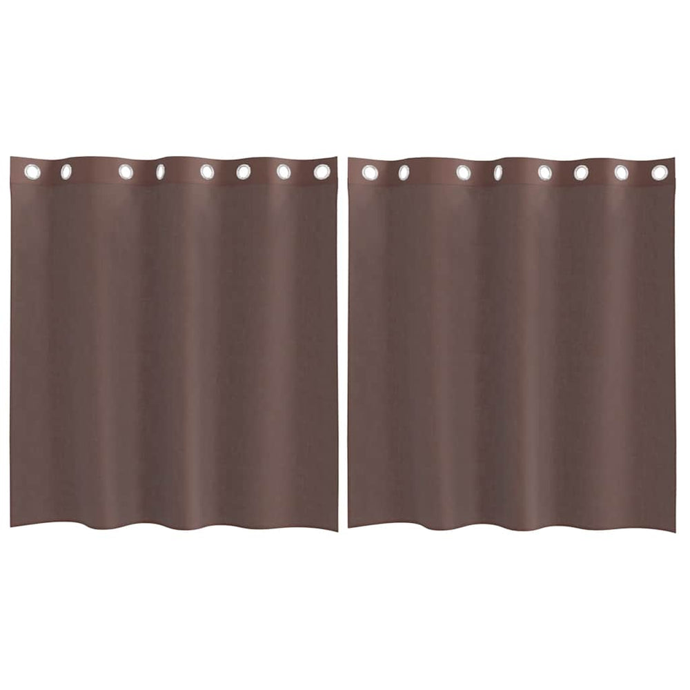 Vidaxl gordijnen voile met doorvoertules 2 st 140x140 cm bruin