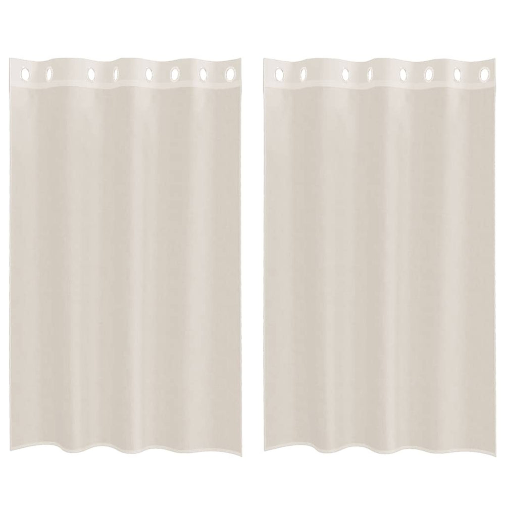 Vidaxl gordijnen voile met doorvoertules 2 st 140x175 cm crèmekleurig