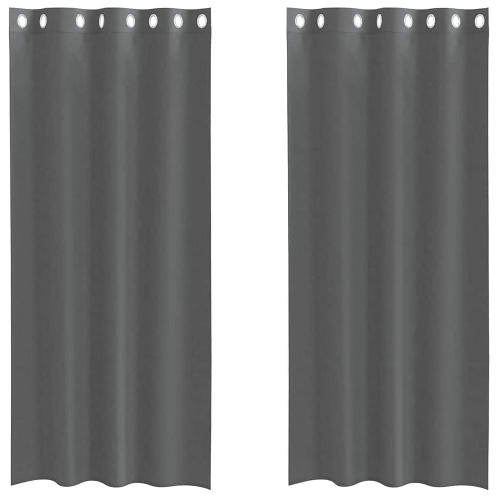 Vidaxl gordijnen voile met doorvoertules 2 st 140x225 cm donkergrijs