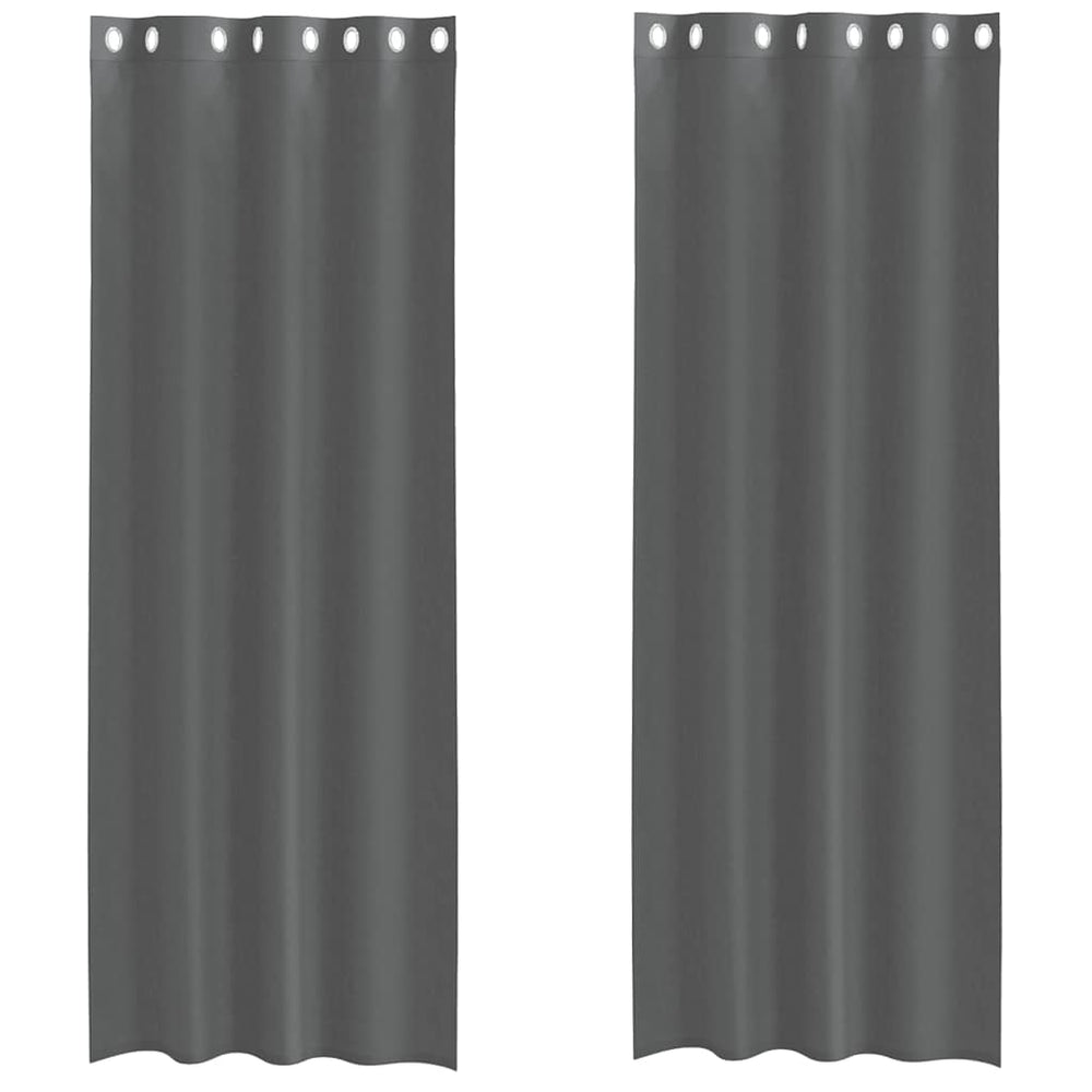 Vidaxl gordijnen voile met doorvoertules 2 st 140x300 cm donkergrijs