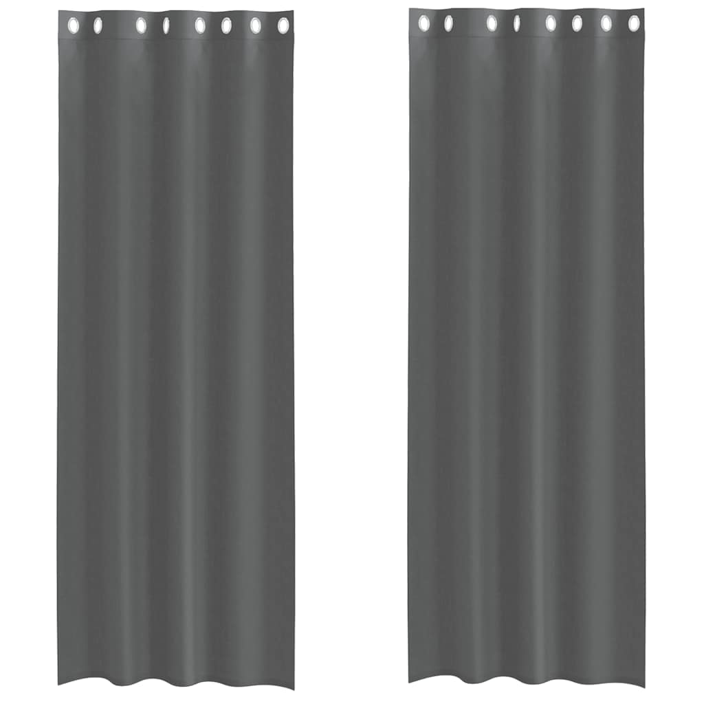 Vidaxl gordijnen voile met doorvoertules 2 st 140x300 cm donkergrijs
