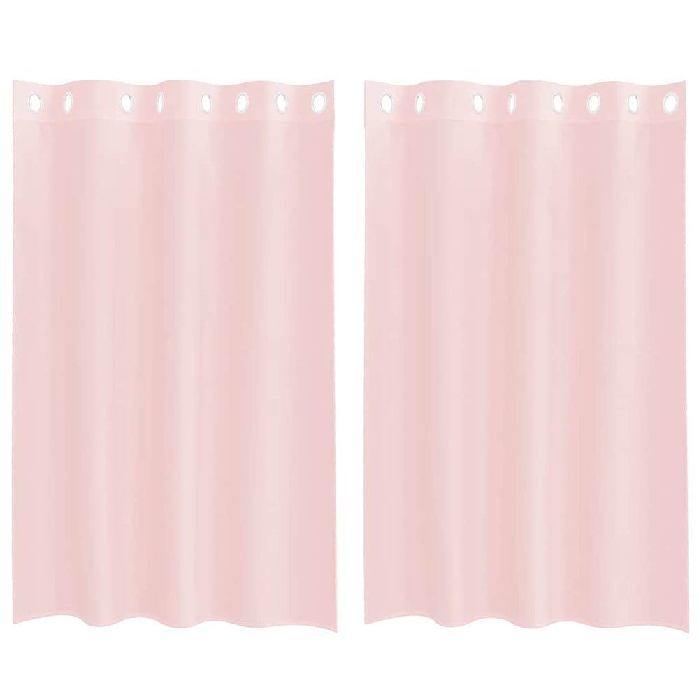 Vidaxl gordijnen voile met doorvoertules 2 st 140x175 cm lichtroze