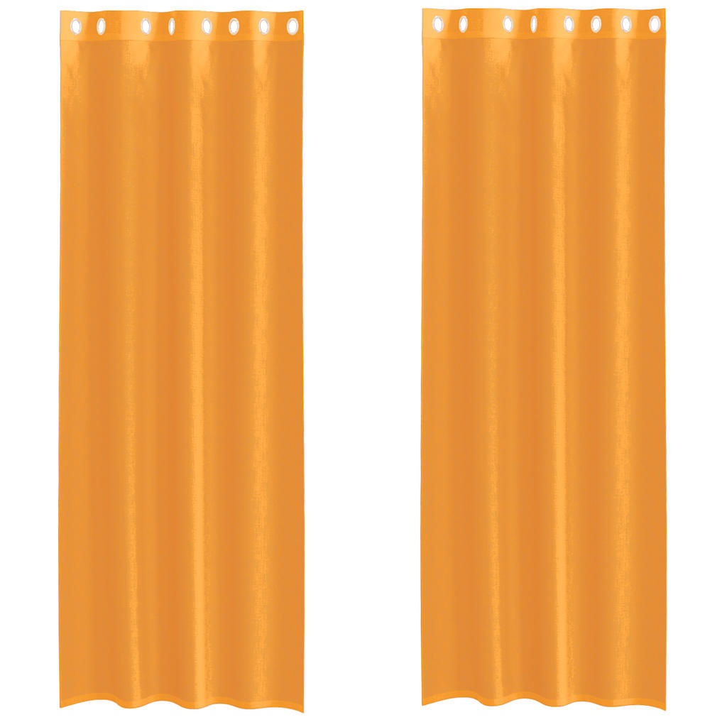 Vidaxl gordijnen voile met doorvoertules 2 st 140x300 cm oranje