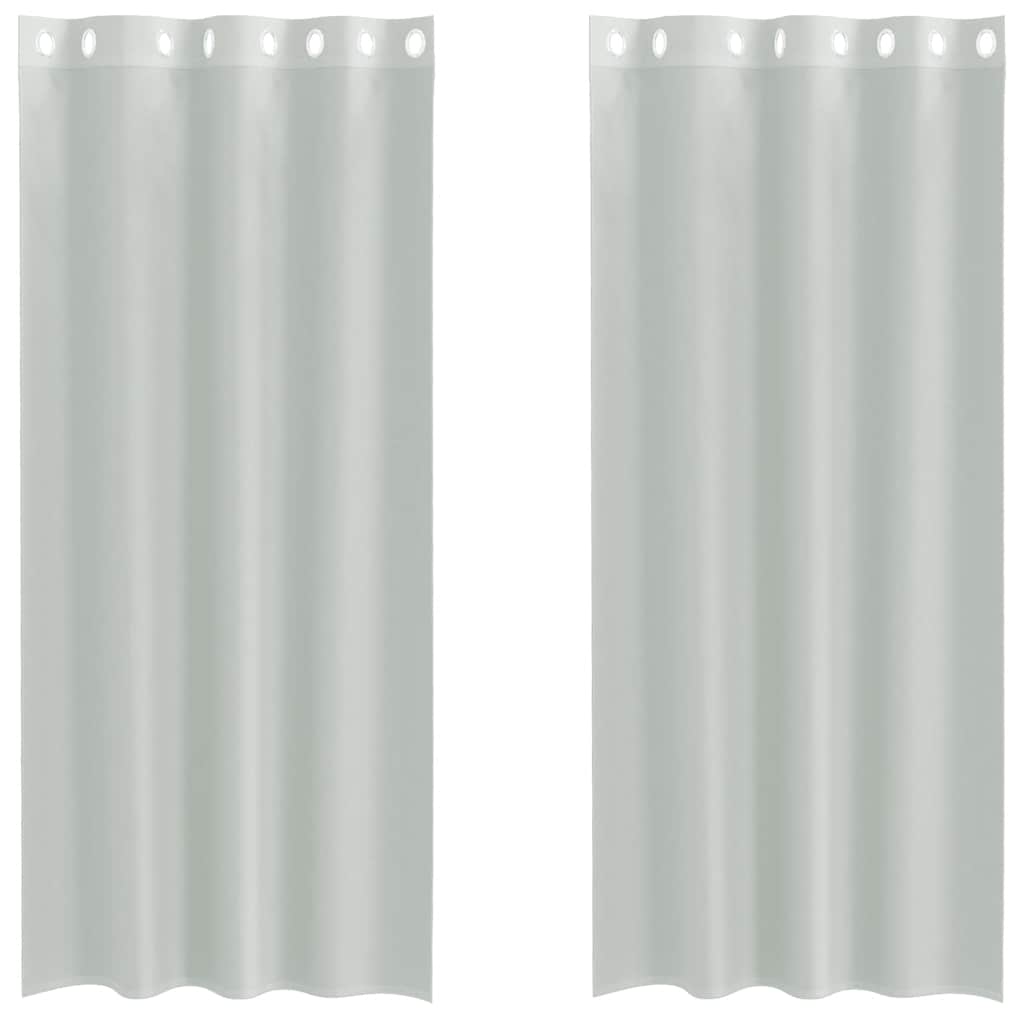 Vidaxl gordijnen voile met doorvoertules 2 st 140x245 cm lichtgrijs