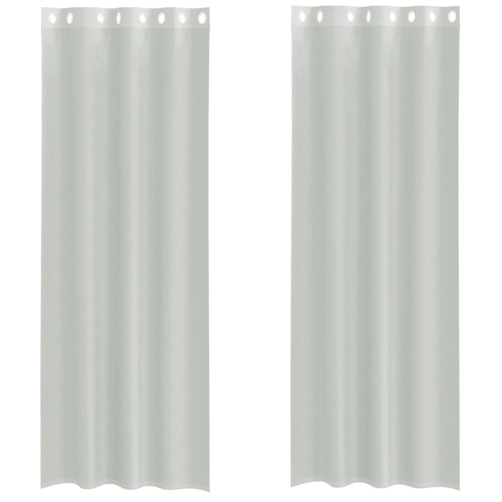 Vidaxl gordijnen voile met doorvoertules 2 st 140x260 cm lichtgrijs