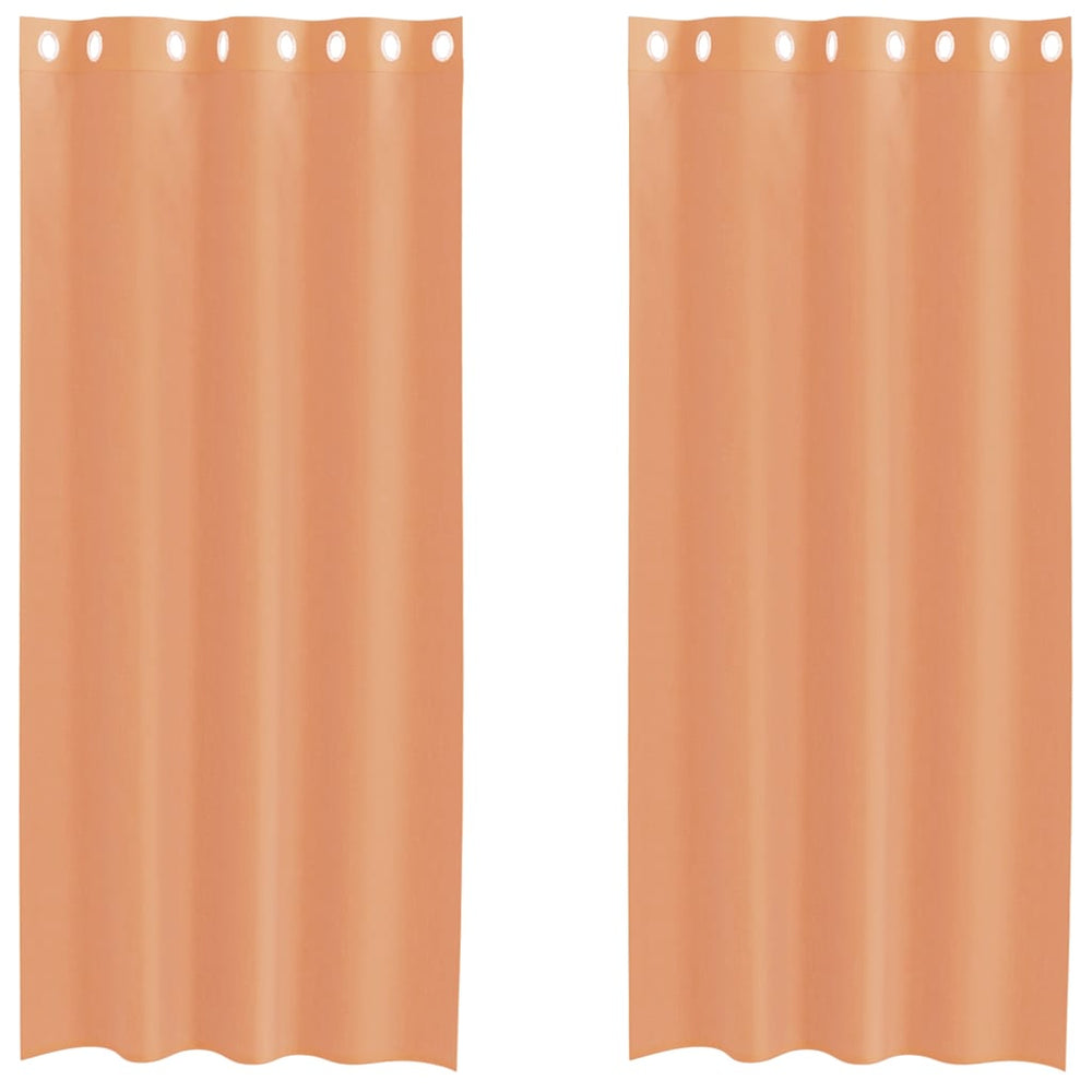 Vidaxl gordijnen voile met doorvoertules 2 st terracotta