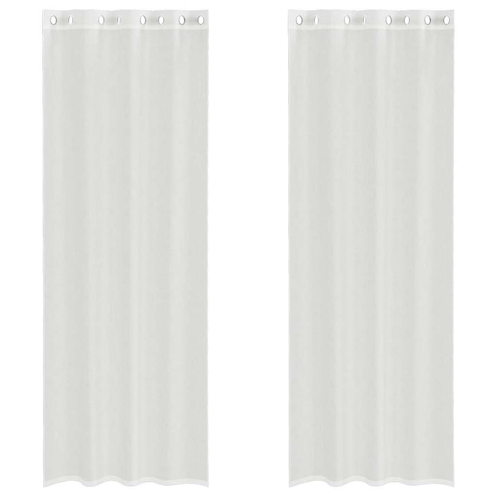 Vidaxl gordijnen voile met doorvoertules 2 st wit