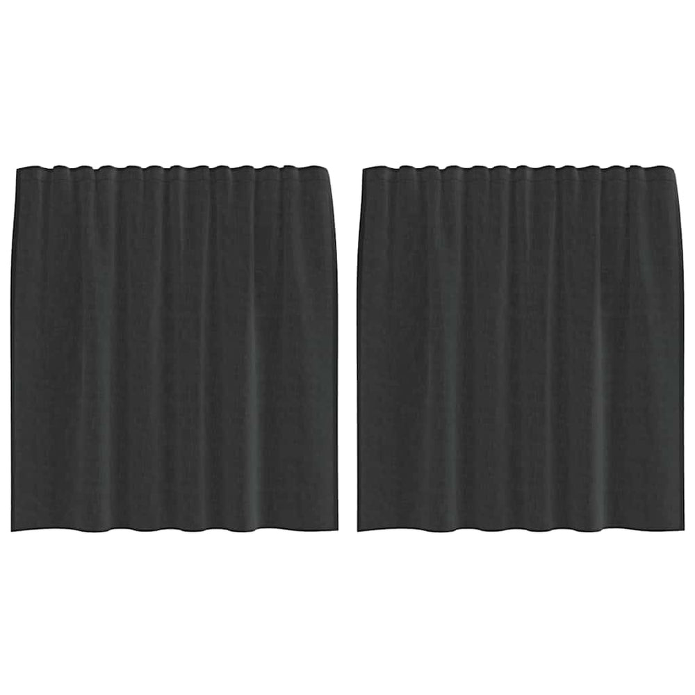 Vidaxl gordijnen voile met roedezakken 2 st zwart