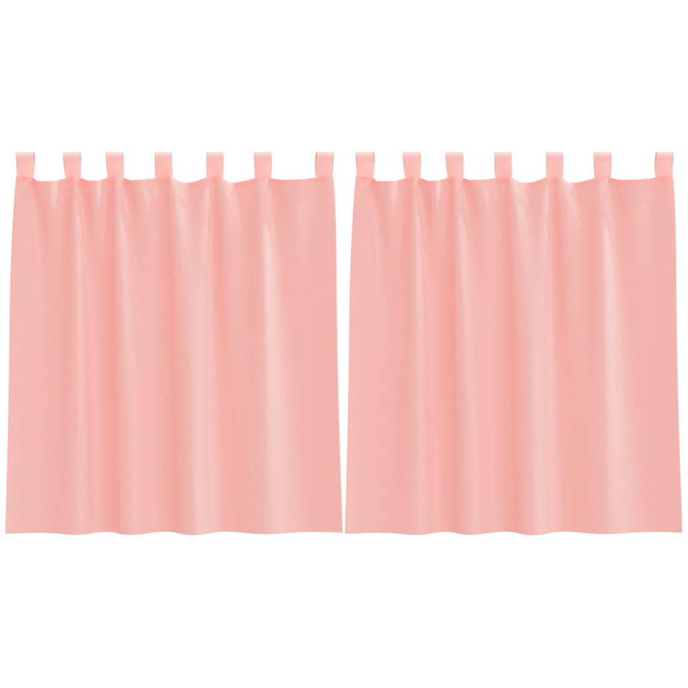 Vidaxl gordijnen voile met roedezakken 2 st roze