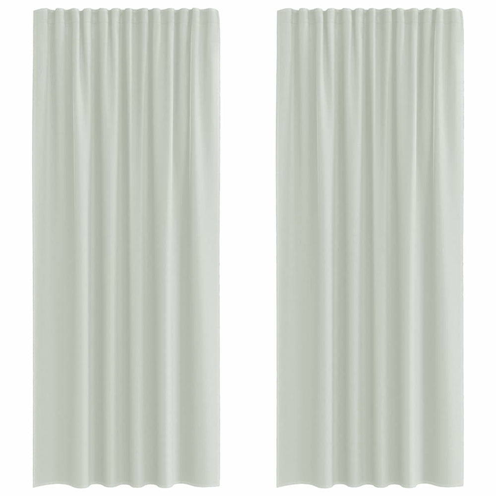 Vidaxl gordijnen voile met roedezakken 2 st lichtgrijs